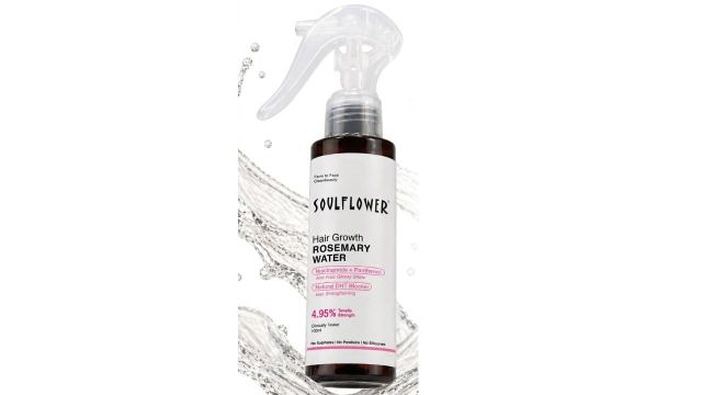 Soulflower Rosemary Water with Mint Hair Strengthening and Anti-Frizz Spray
