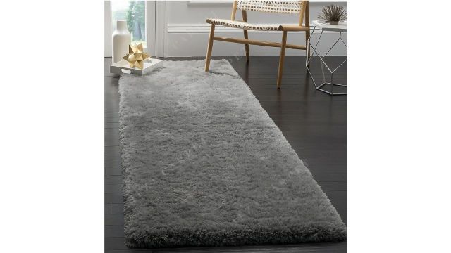 Super Soft Grey Shaggy Runner