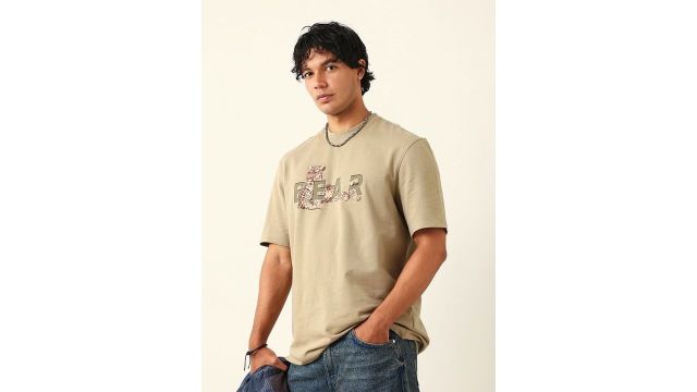 THE BEAR HOUSE Men Relax Fit Tshirt Graphic Printed Cotton T-shirt