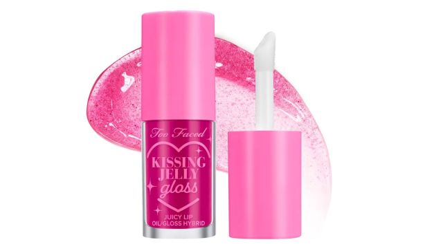 Too Faced Kissing Jelly Lip Oil Gloss in Raspberry
