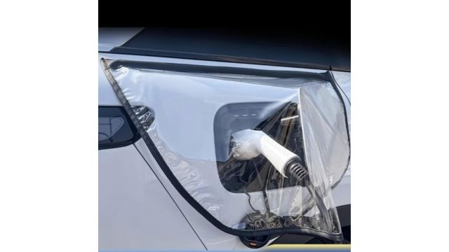Transparent EV Charger Rain Cover