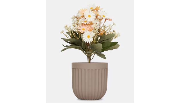 White Solid Plastic Home Decor Plant