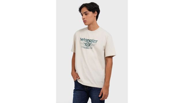 Wrangler T-Shirt Short Sleeve Regular DYLAN 14A25 Beige